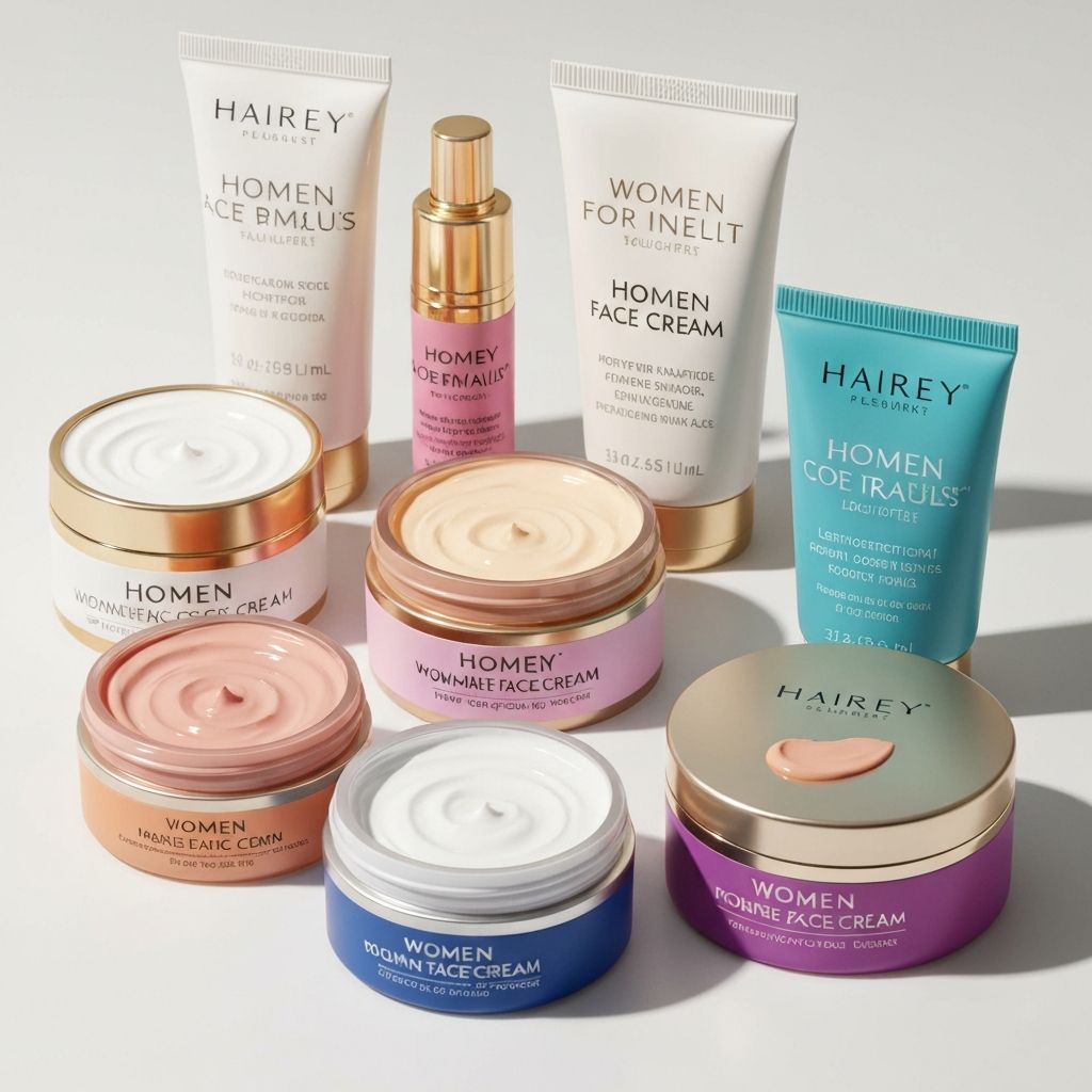 Women's face creams collection